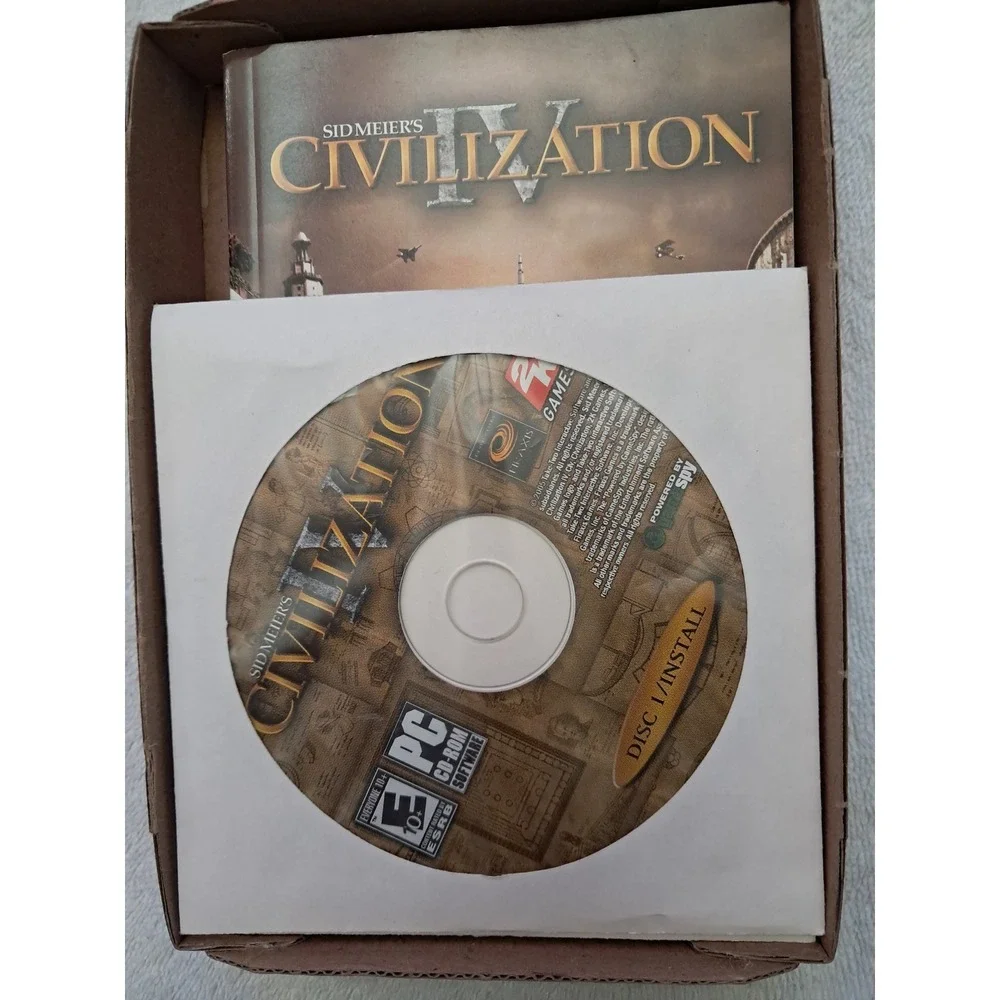 Sid Meier's Civilization IV PC CD-ROM Game 2-Disc Set with Manual 2005‎ 2K Games